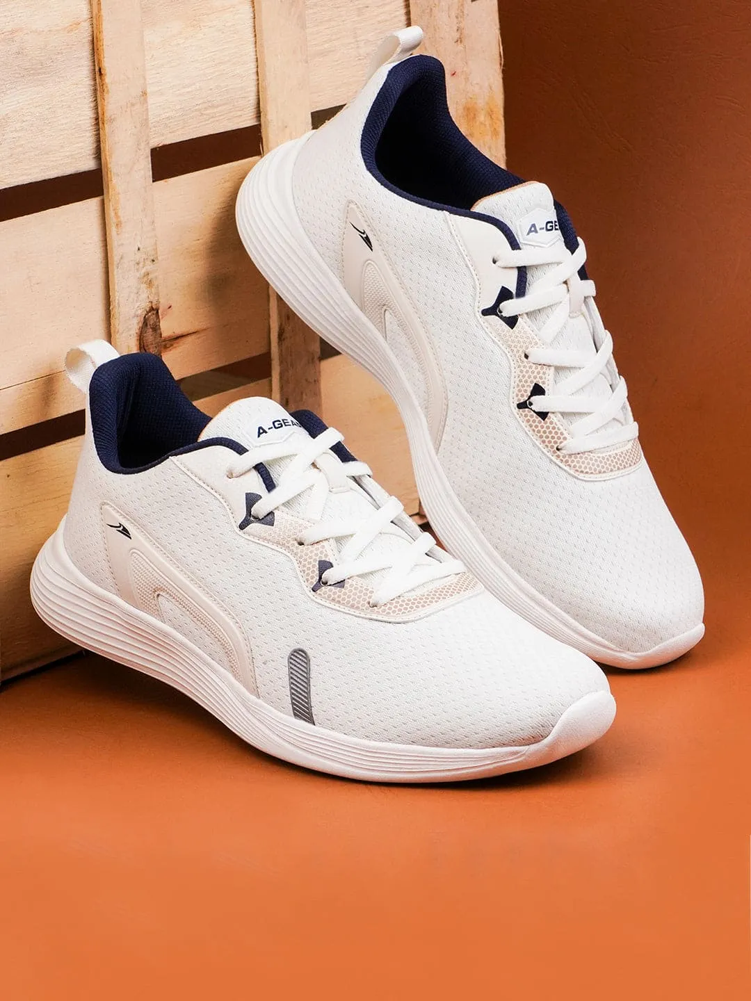 AGR-005 White Men's Sports Shoes