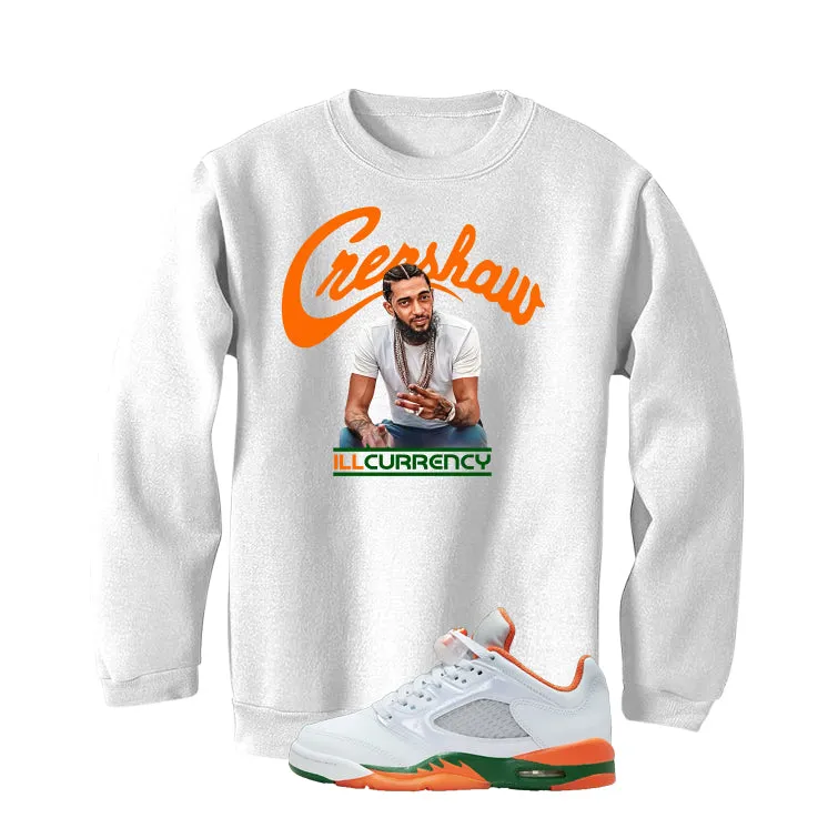 Air Jordan 5 GS Miami Hurricanes White T-Shirt (Crenshaw)| illcurrency