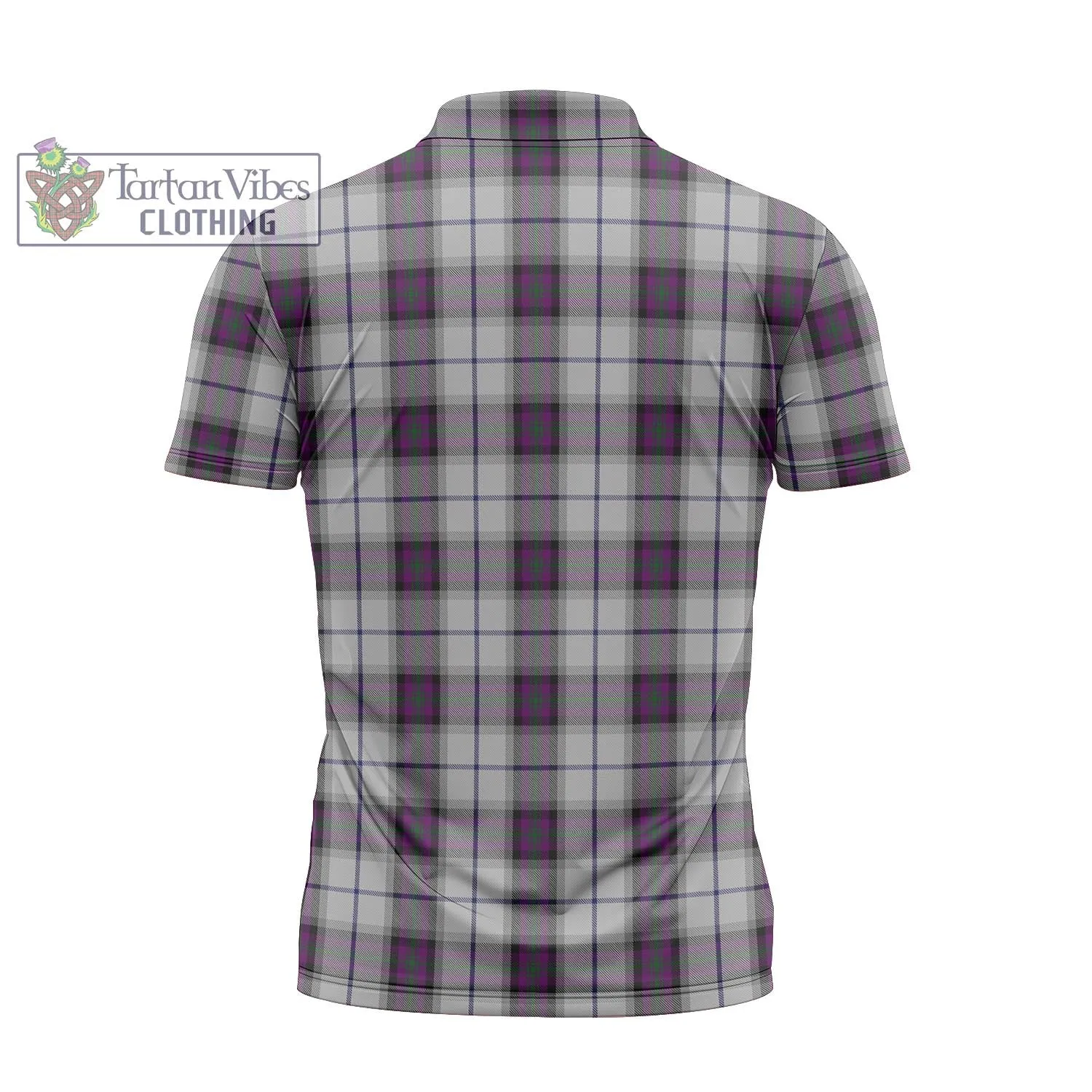 Alexander of Menstry Dress Tartan Zipper Polo Shirt with Family Crest