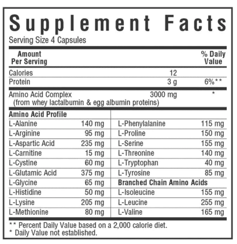 Amino Acids 750 mg, 180 vcap