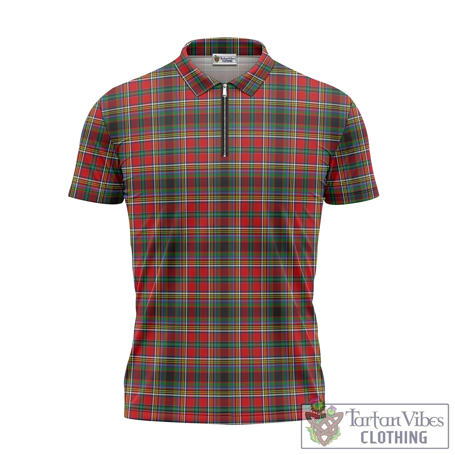 Anderson of Arbrake Tartan Zipper Polo Shirt