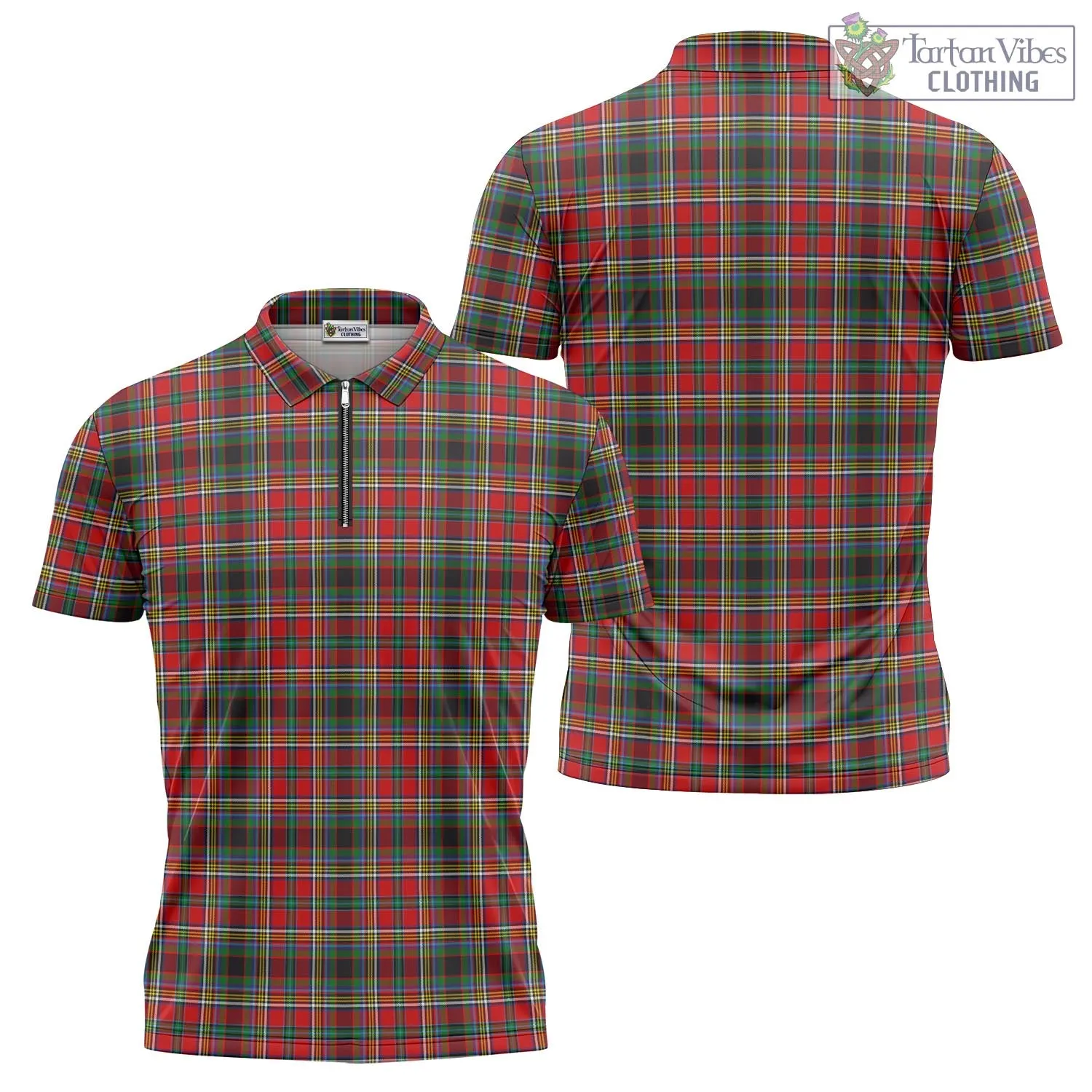 Anderson of Arbrake Tartan Zipper Polo Shirt