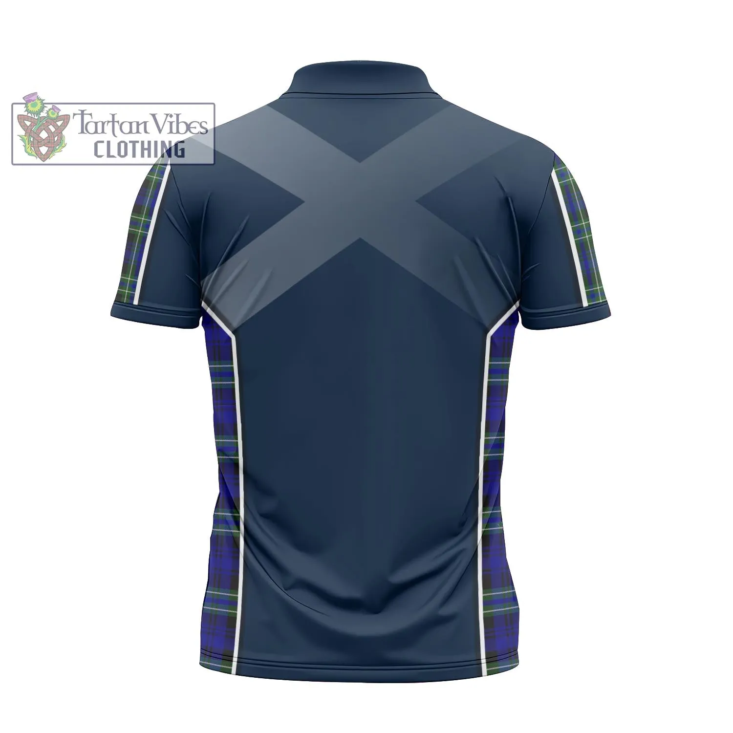 Arbuthnot Modern Tartan Zipper Polo Shirt with Family Crest and Scottish Thistle Vibes Sport Style