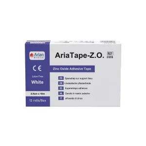 AriaTape Zinc Oxide Tape- 2.5cm X 10m Tape - 3 Rolls