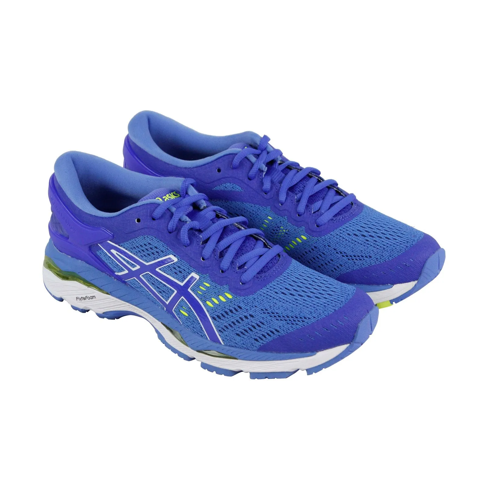 Asics Gel Kayano 24 Womens Blue Narrow B Canvas Low Top Athletic Running Shoes