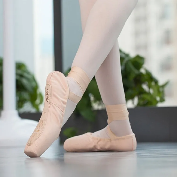 Ballet Lace Pointe Shoes Professional Flat Dance Shoes, Size: 44(Satin   Silicone Case)