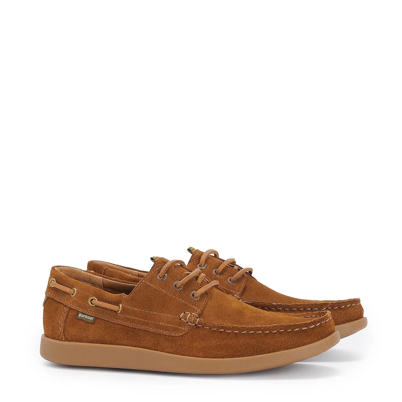 Barbour Armada Boat Shoes Cognac Suede