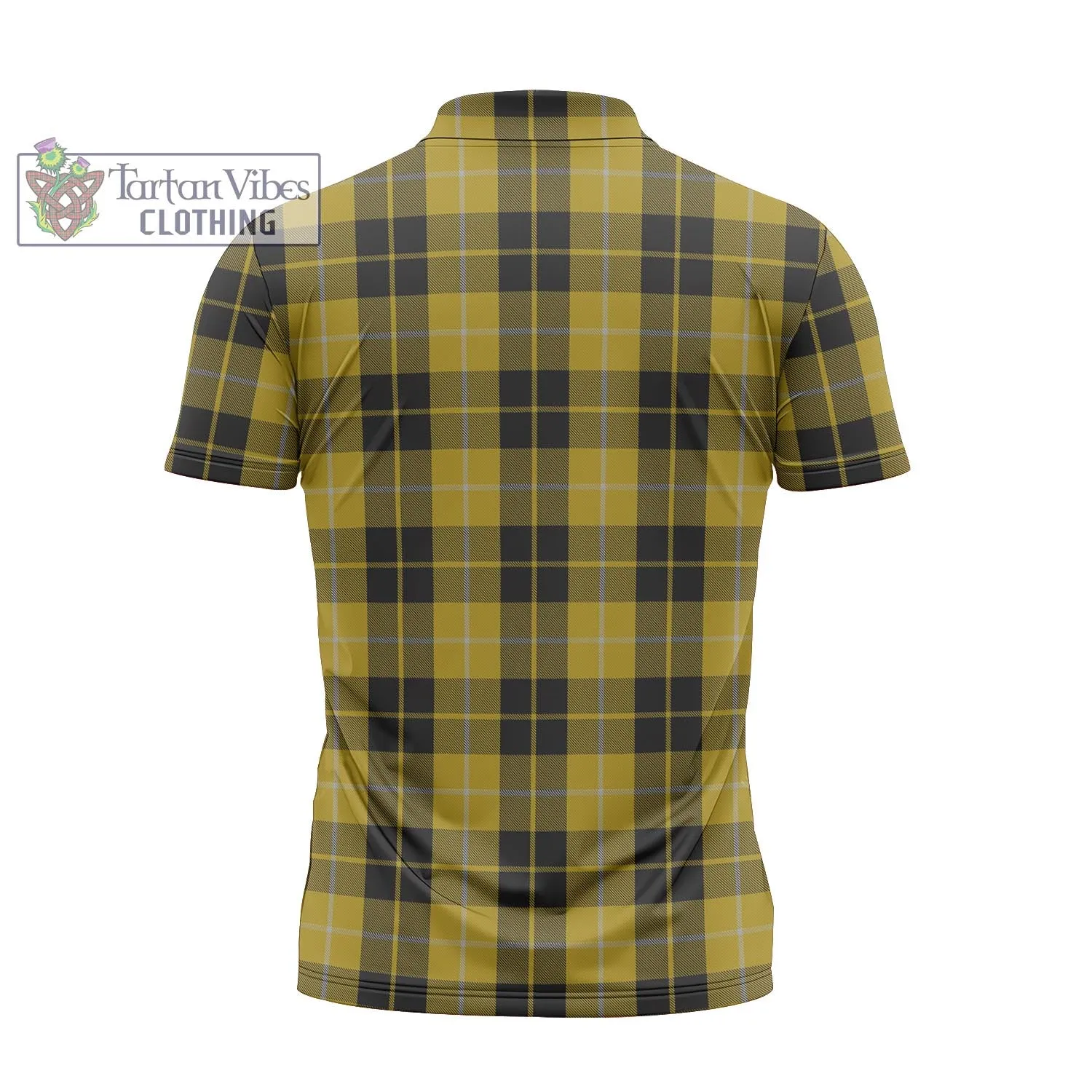 Barclay Dress Tartan Zipper Polo Shirt with Family Crest