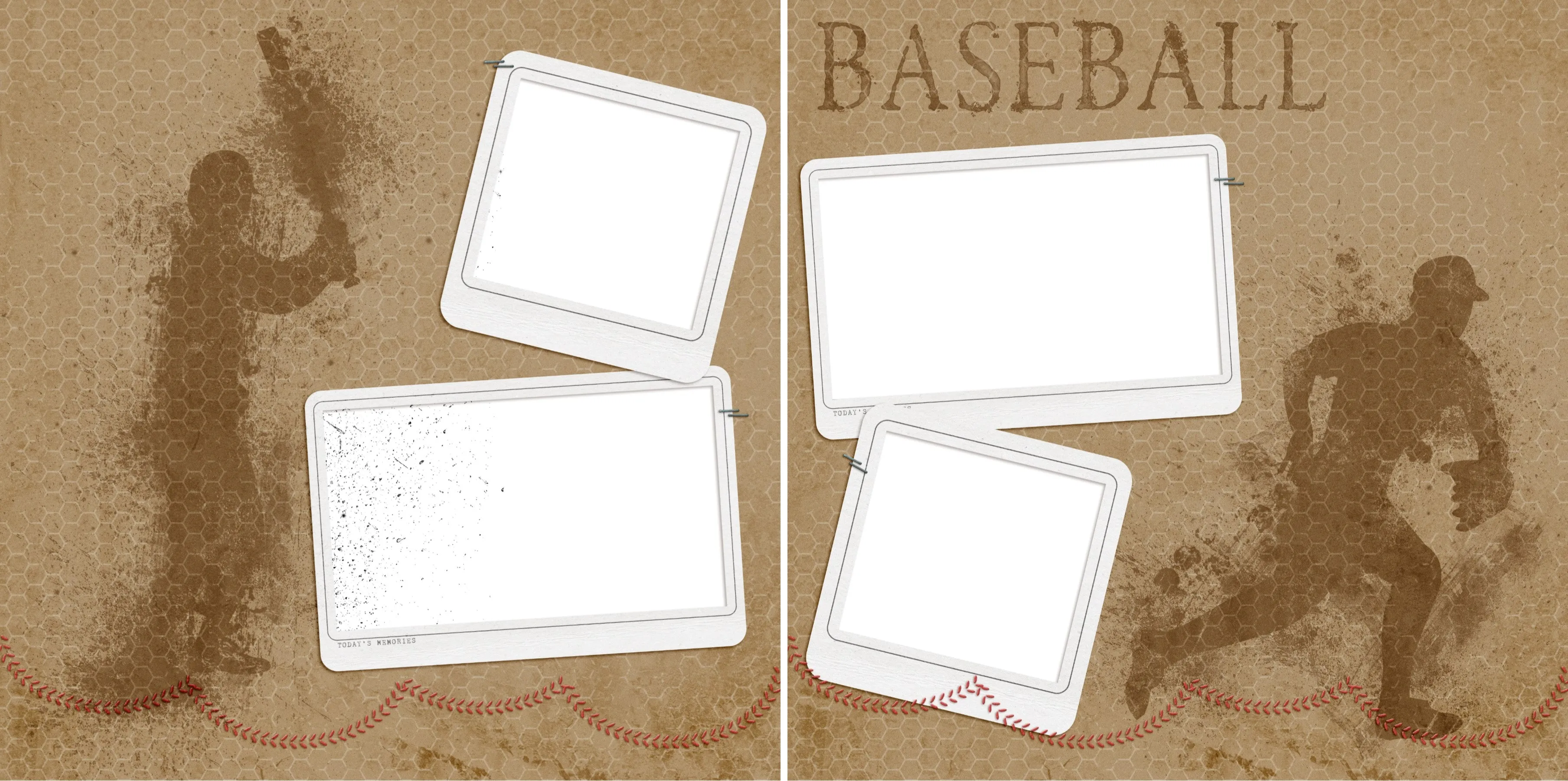 Baseball - Digital Scrapbook Pages - INSTANT DOWNLOAD - 2019