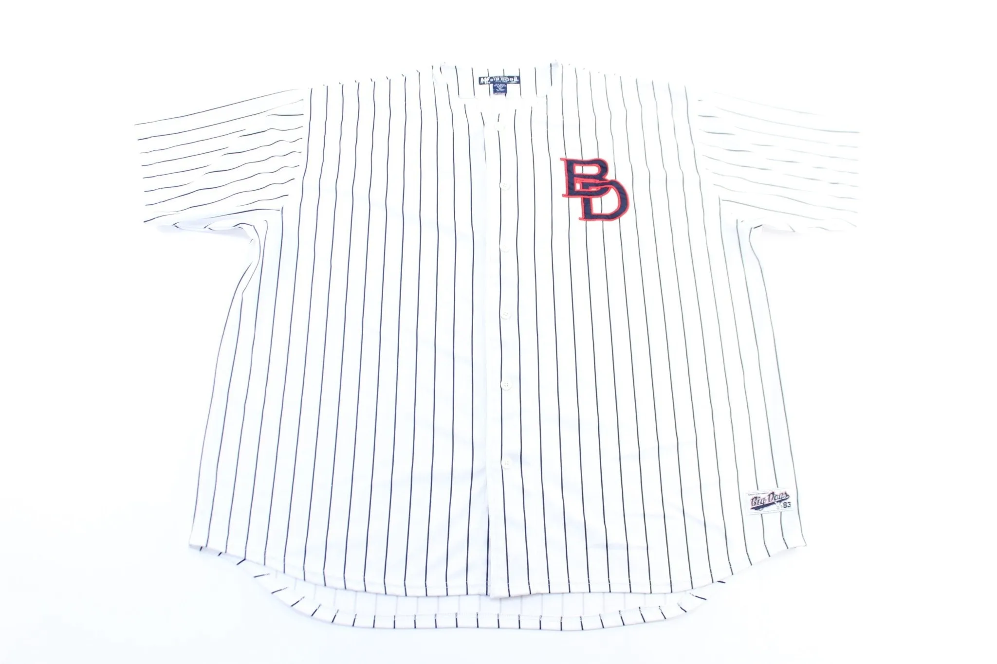 Big Dogs Embroidered Pinstripe Baseball Jersey