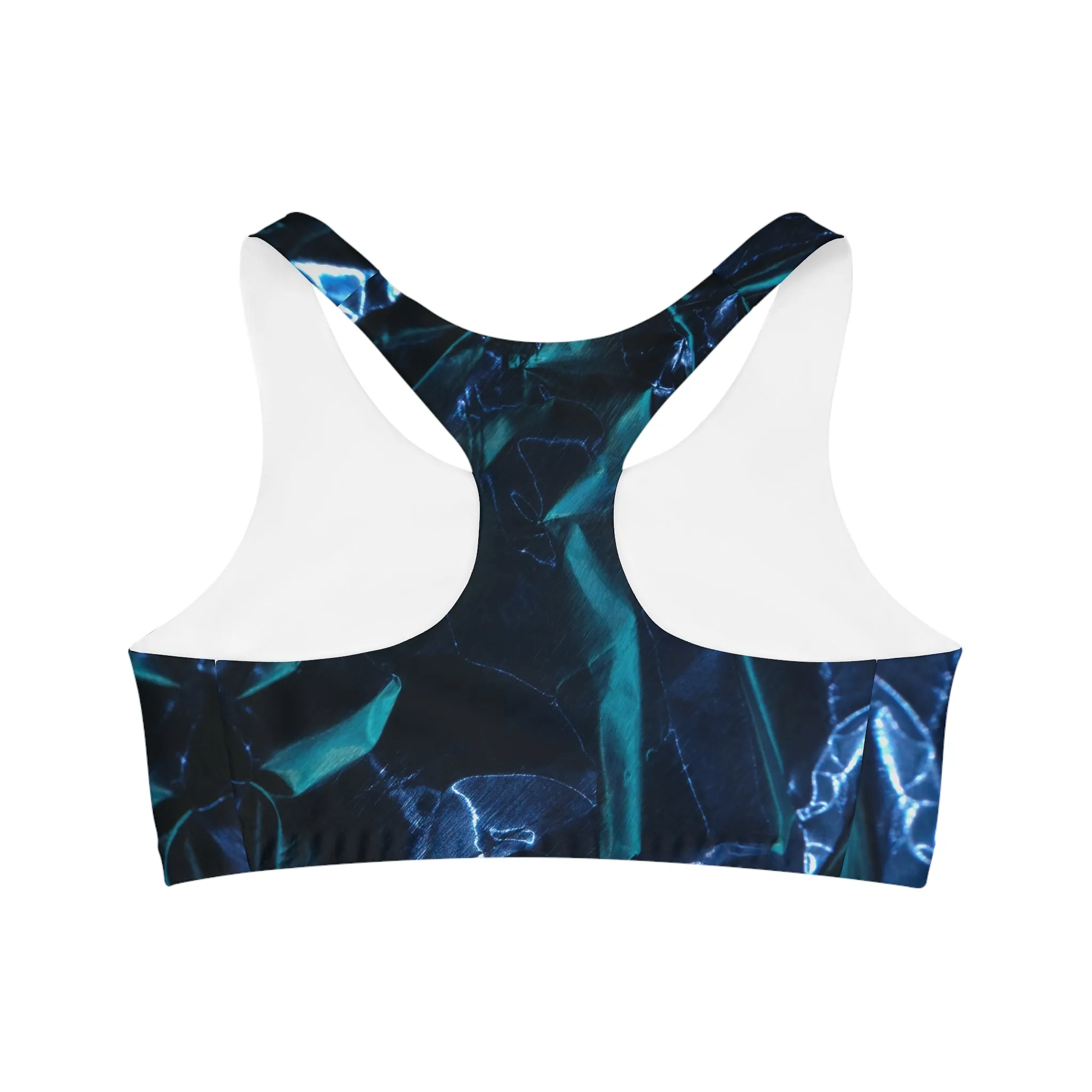 Blue Metalic - Inovax Seamless Sports Bra