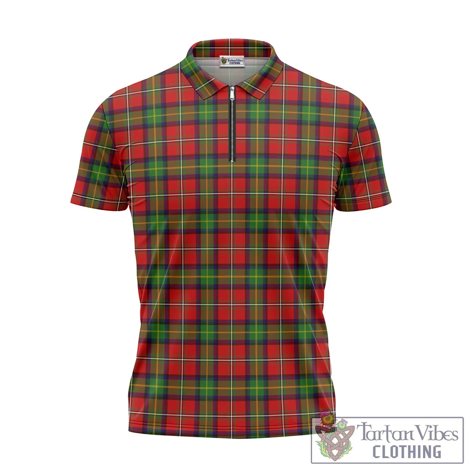 Boyd Tartan Zipper Polo Shirt