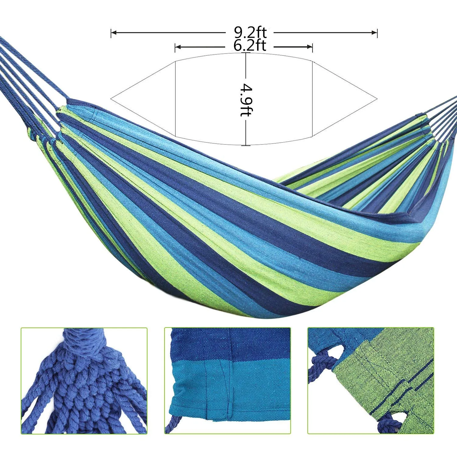 Brazilian Double Cotton Hammock Swing Bed - KEPEAK