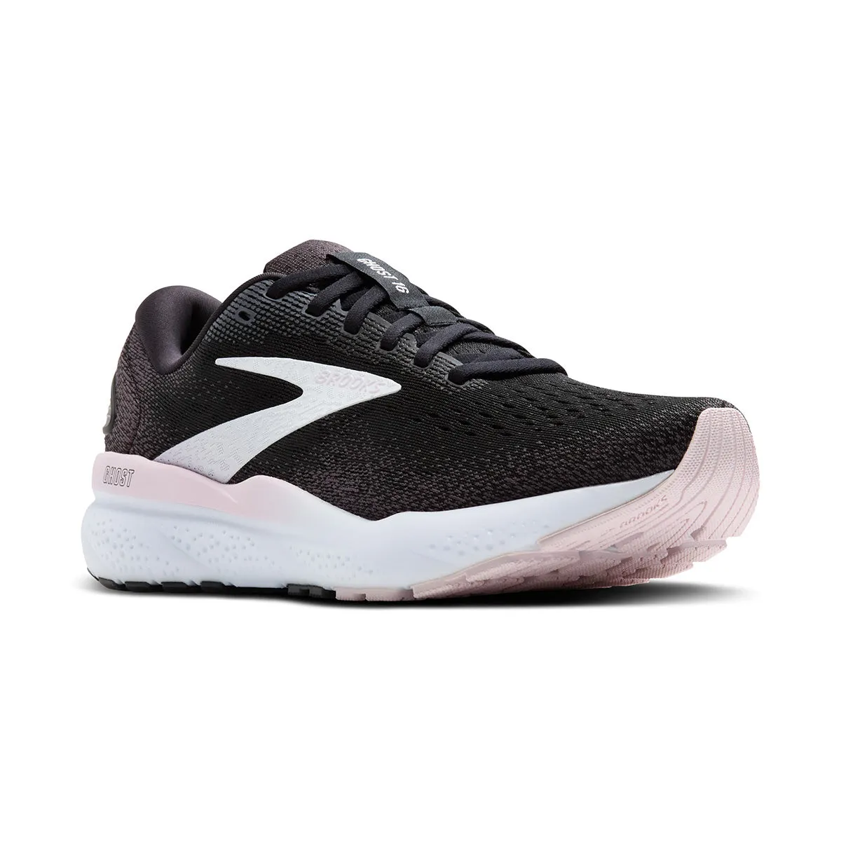 Brooks Ghost 16 Womens | Black/white/orchid Ice