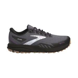 Brooks Women's Divide 4 GTX Running Shoe - Black/Blackened Pearl/Purple