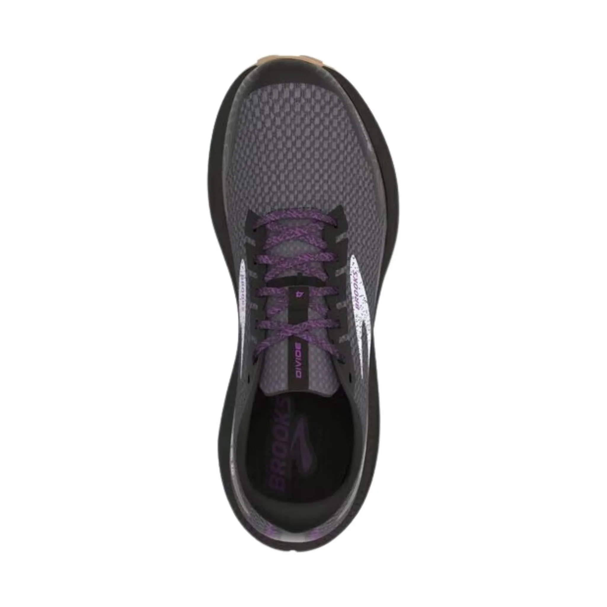 Brooks Women's Divide 4 GTX Running Shoe - Black/Blackened Pearl/Purple