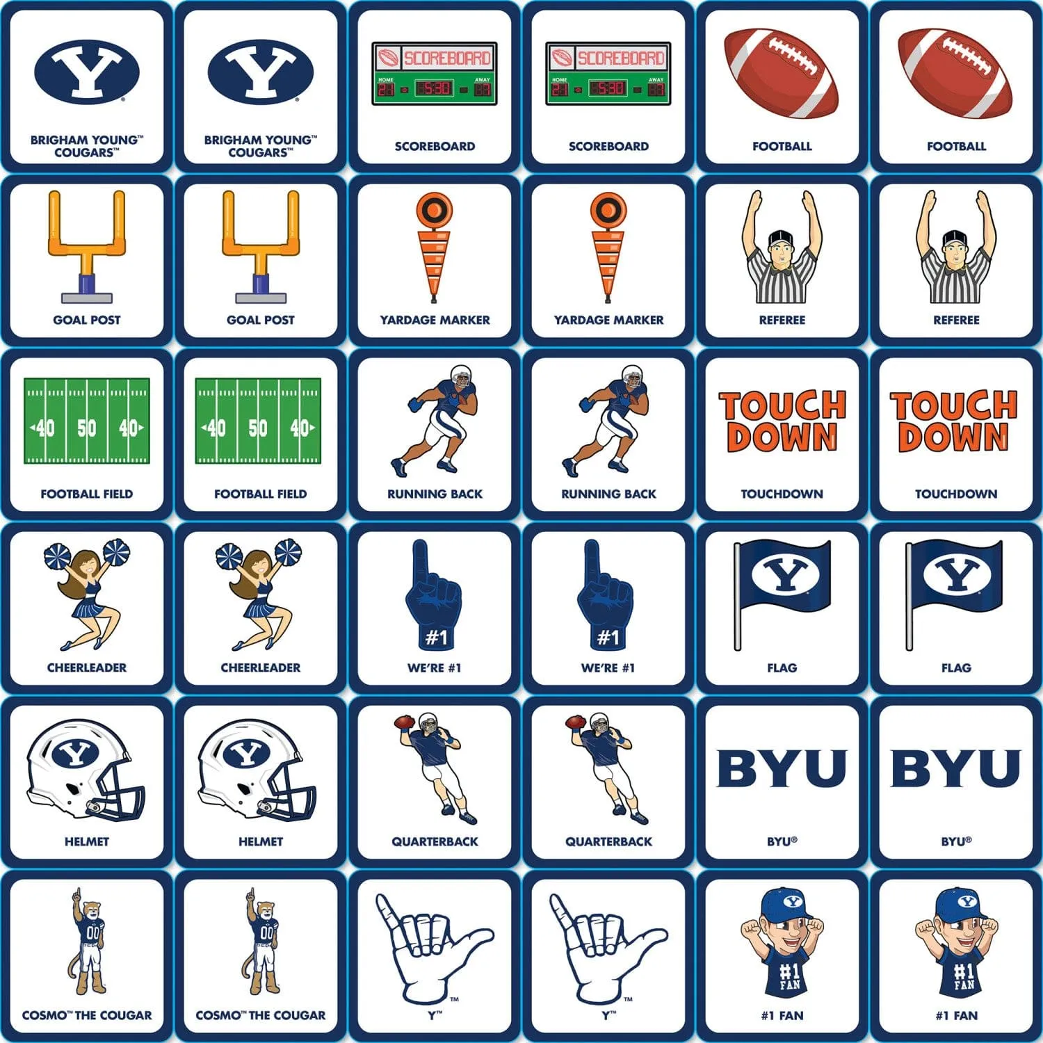 BYU Cougars Matching Game