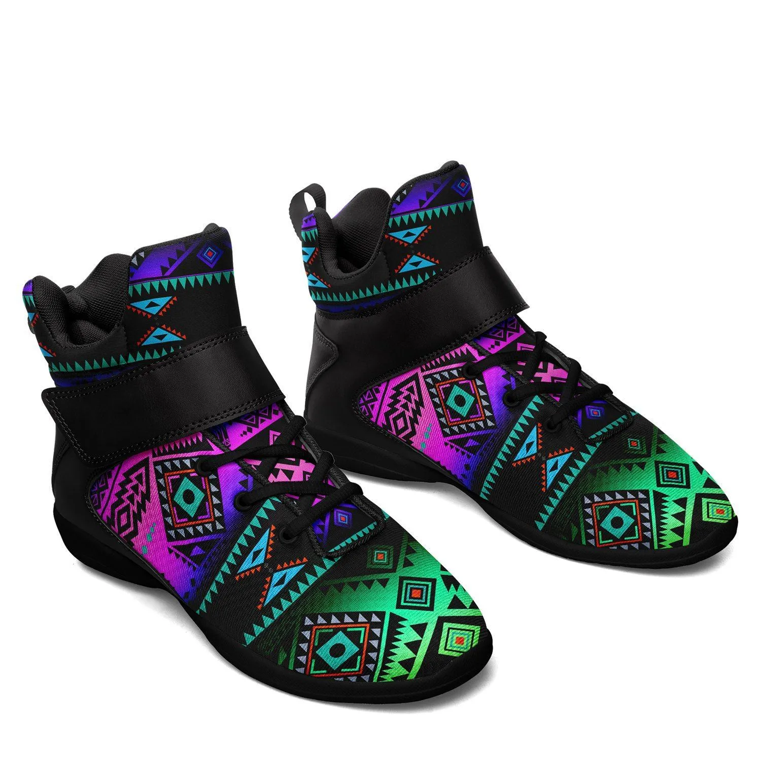 California Coast Sunrise Ipottaa Basketball / Sport High Top Shoes - Black Sole