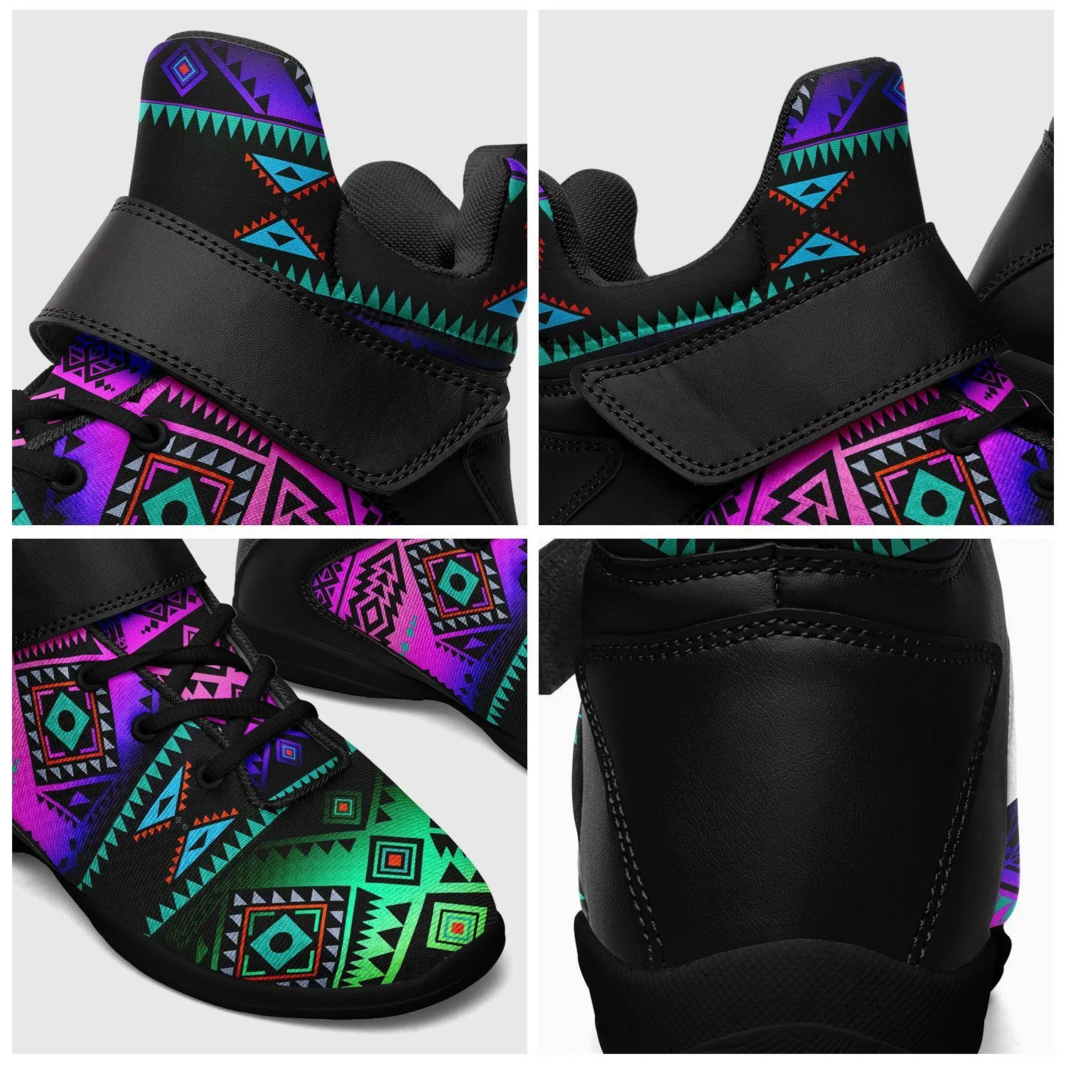 California Coast Sunrise Ipottaa Basketball / Sport High Top Shoes - Black Sole