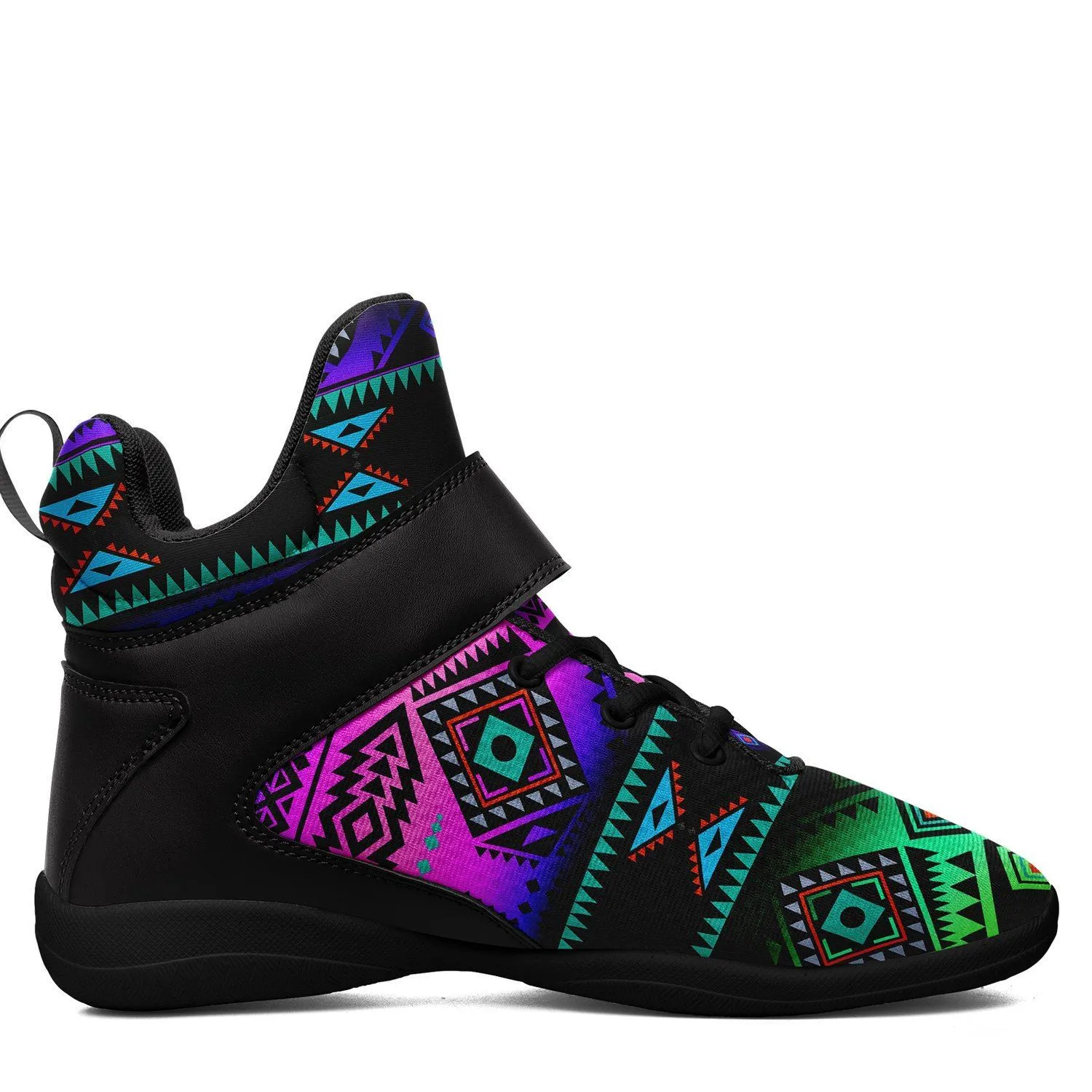 California Coast Sunrise Ipottaa Basketball / Sport High Top Shoes - Black Sole