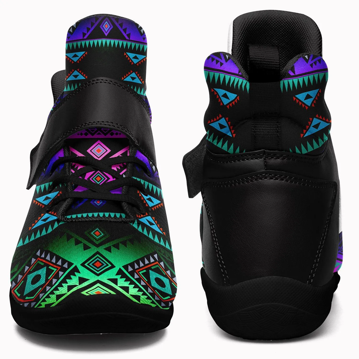 California Coast Sunrise Ipottaa Basketball / Sport High Top Shoes - Black Sole