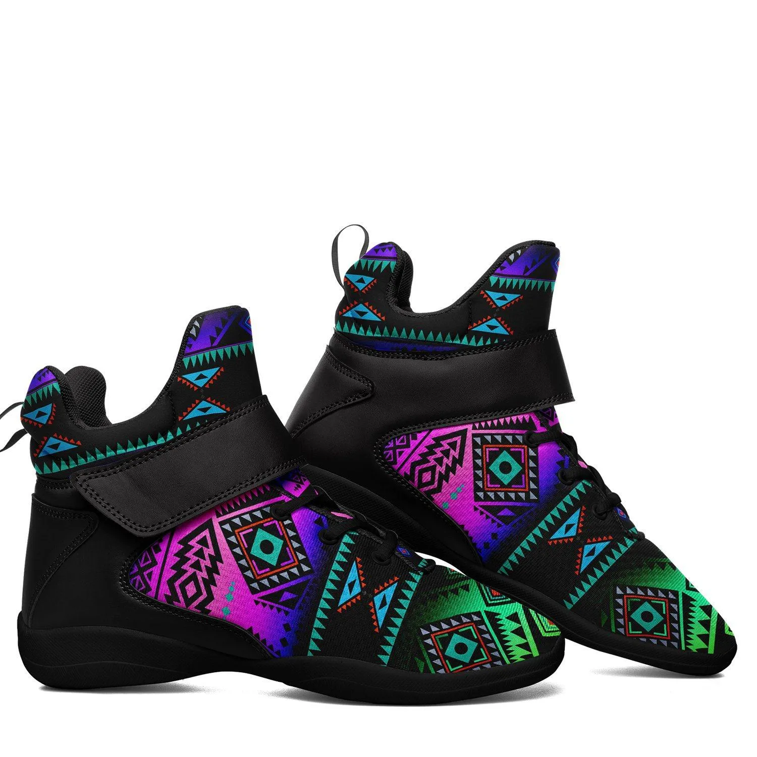 California Coast Sunrise Ipottaa Basketball / Sport High Top Shoes - Black Sole