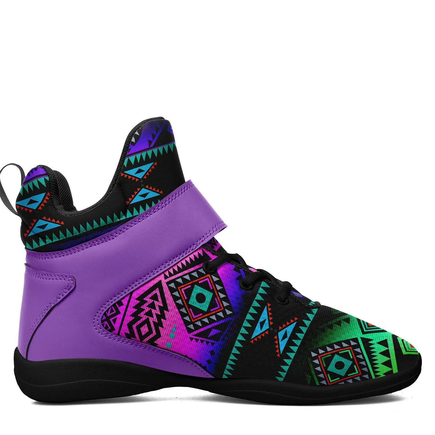 California Coast Sunrise Ipottaa Basketball / Sport High Top Shoes - Black Sole