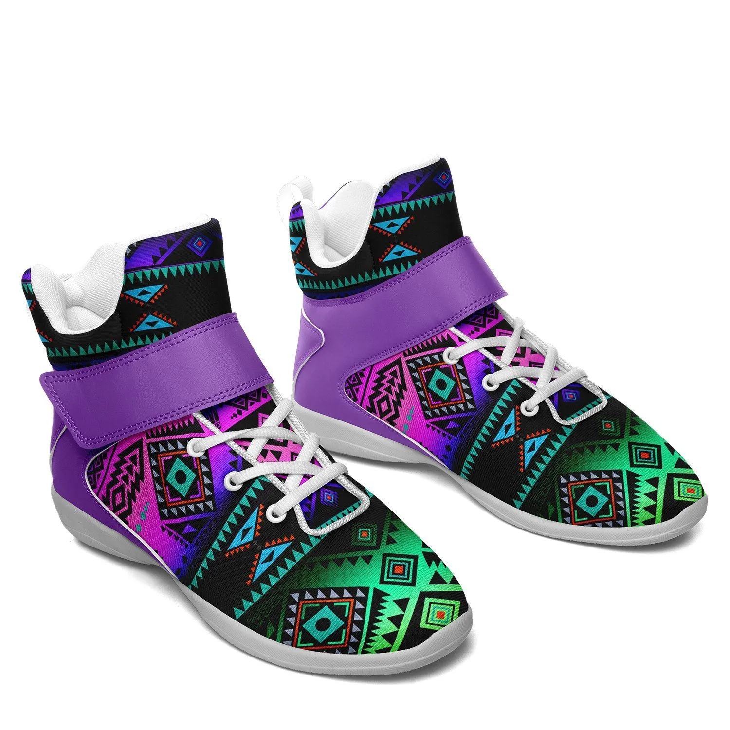 California Coast Sunrise Kid's Ipottaa Basketball / Sport High Top Shoes