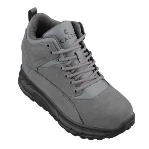 CALTO - S22800 - 4 Inches Taller (Grey) - Hiking Style Boots