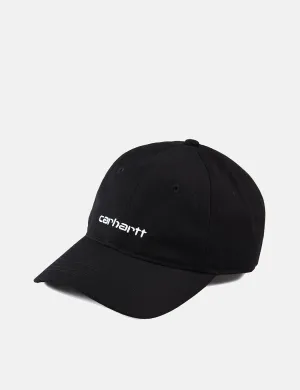 Carhartt-WIP Script Cap (Brushed Twill) - Black