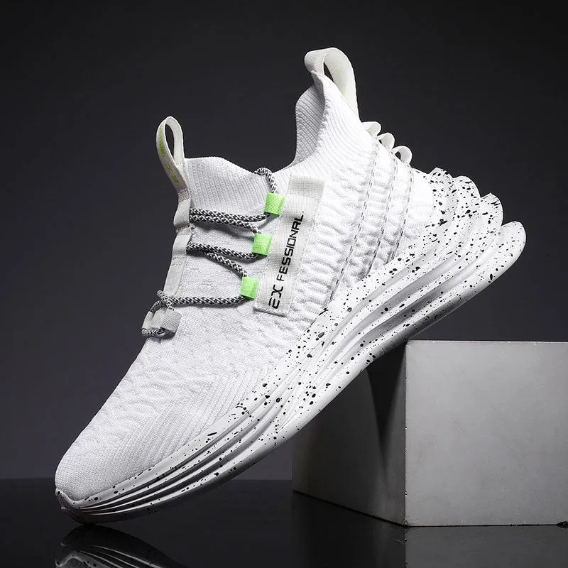 Casual Shoes Running Shoes Men'S Summer Fashion Sports Shoes Flying Woven Breathable Men'S Shoes