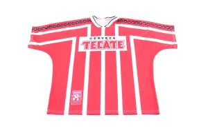 Cervaze Tecate Logo Mexico Red & White Striped Soccer Jersey