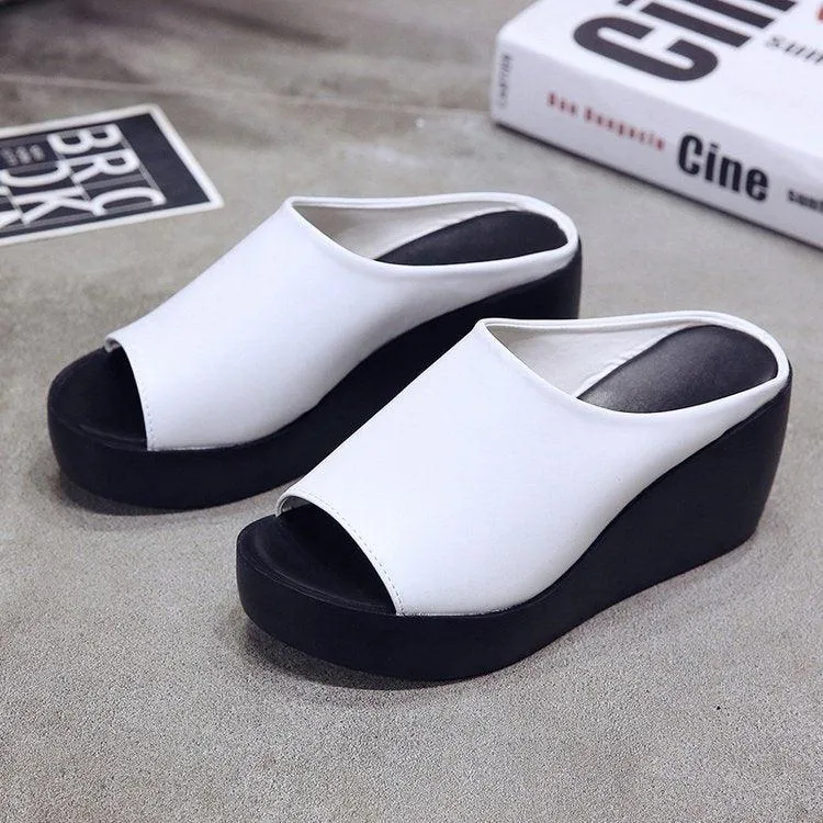 Chic Summer Wedge Slippers for Women