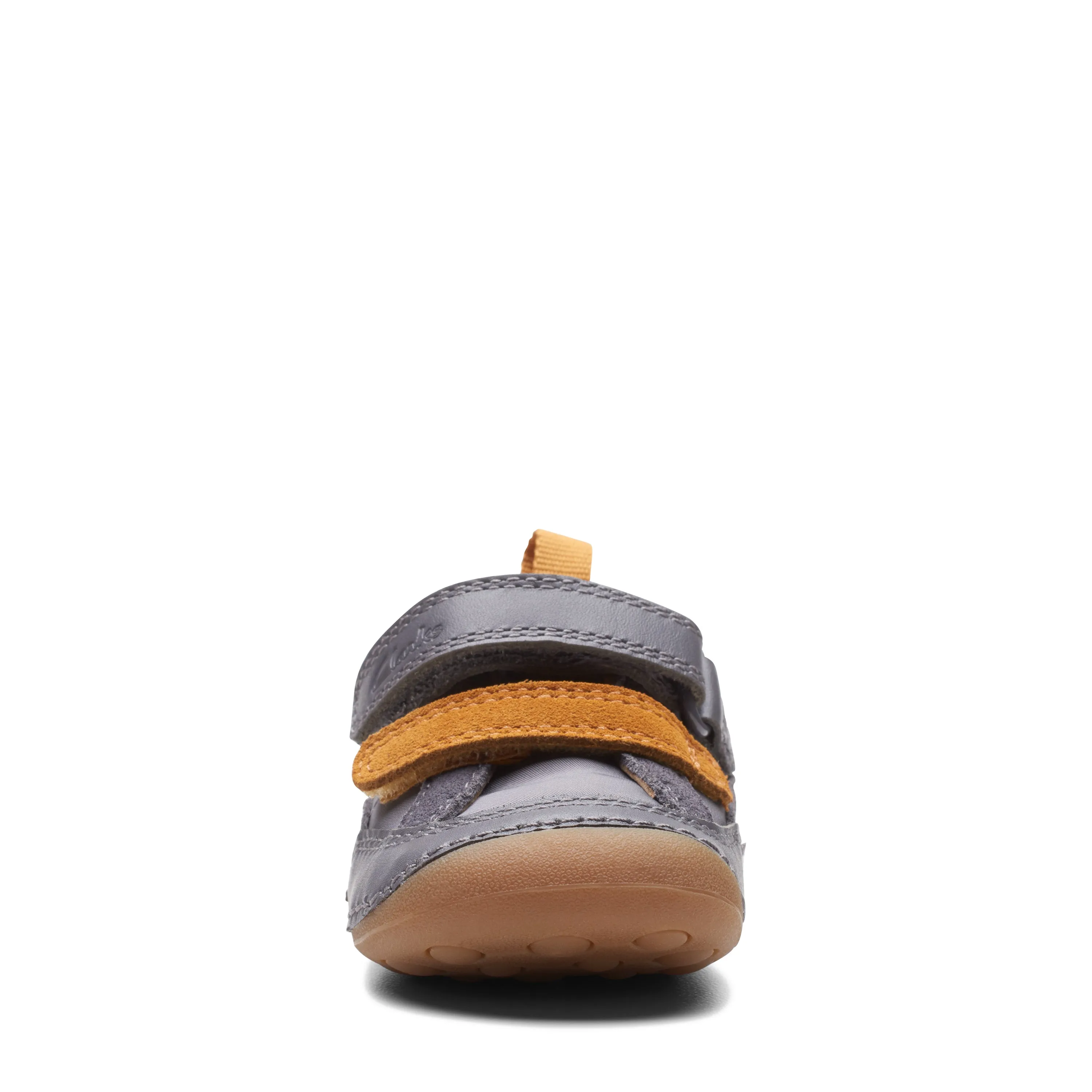 Clarks Tiny Fawn Infant Grey Mustard Shoe