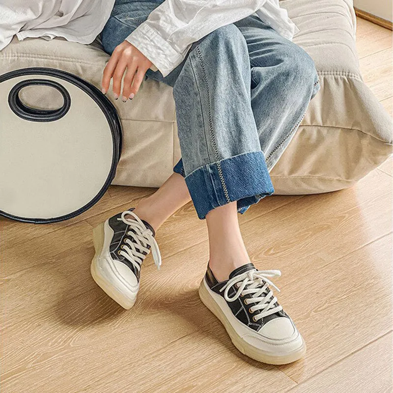 Classic Everyday Lace-up Sneakers with Comfy Soft Soles