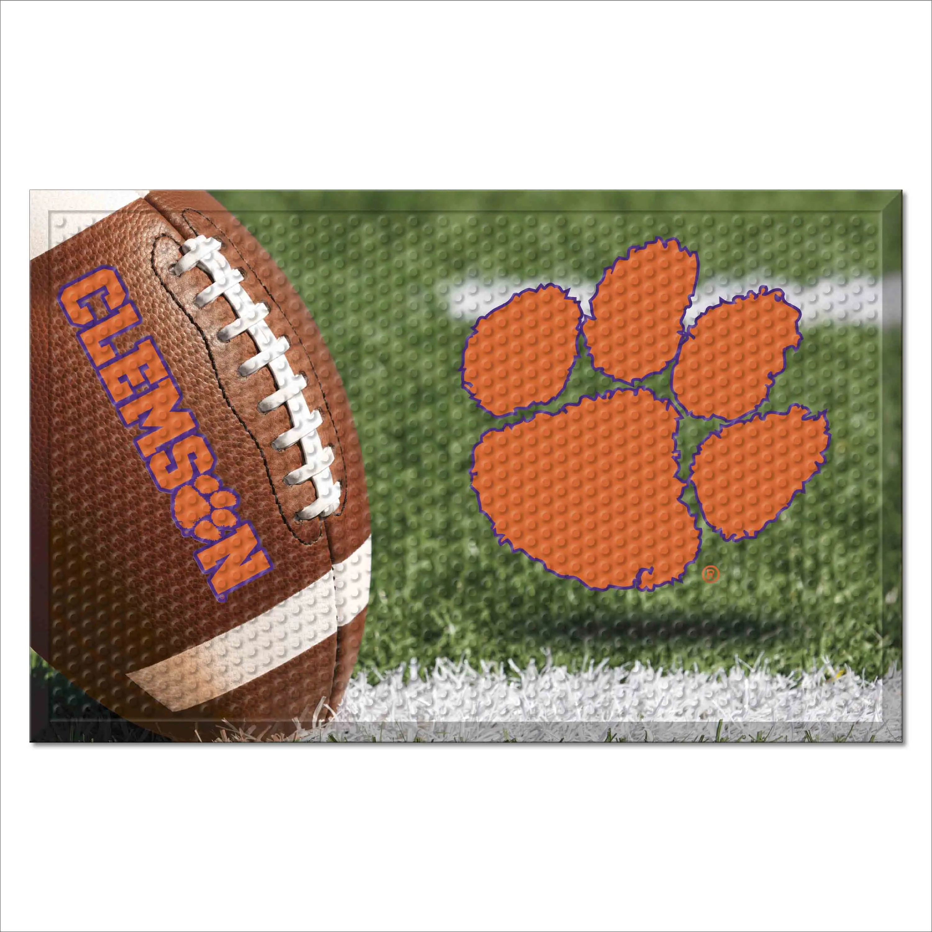 Clemson Tigers Rubber Scraper Door Mat