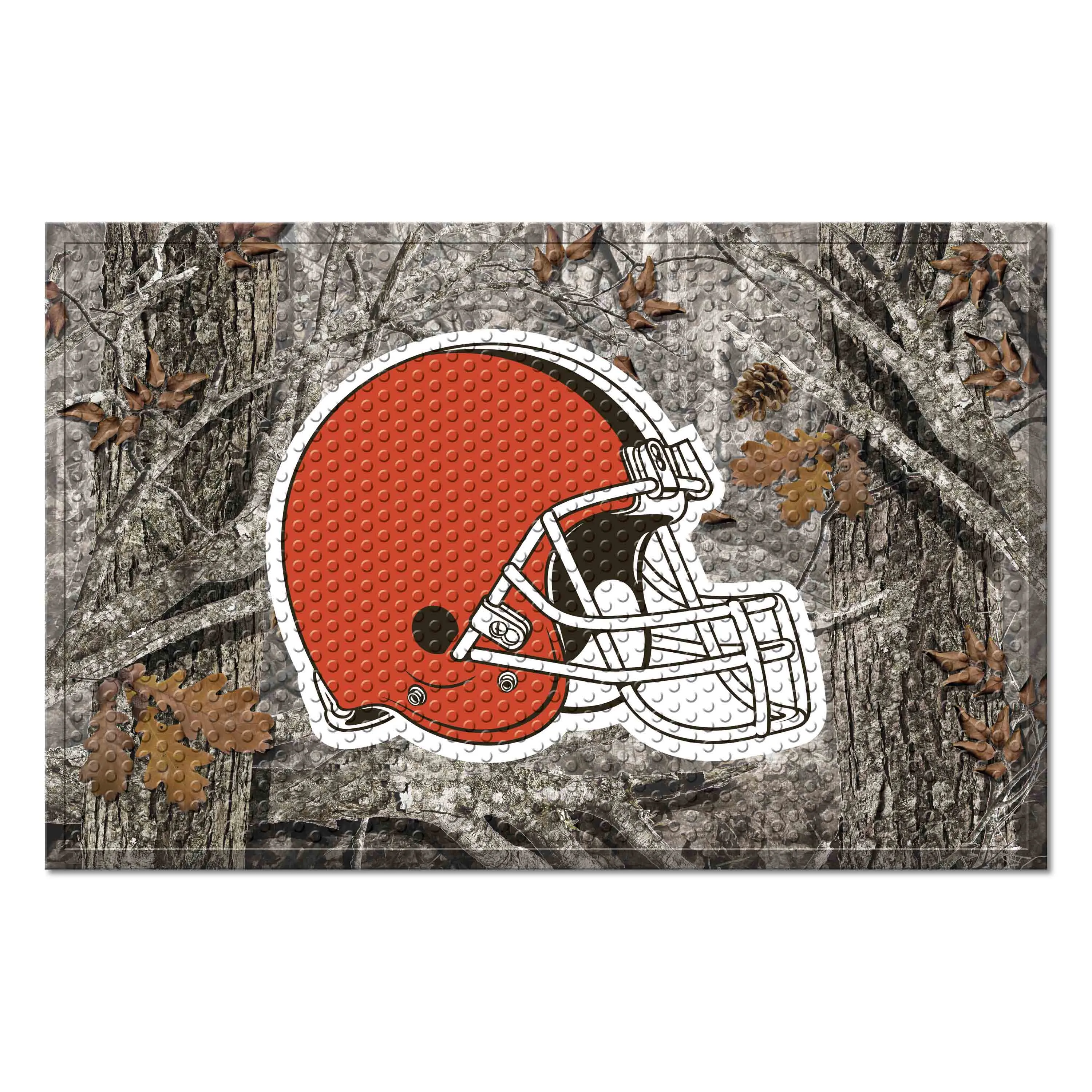 Cleveland Browns Rubber Scraper Door Mat Camo