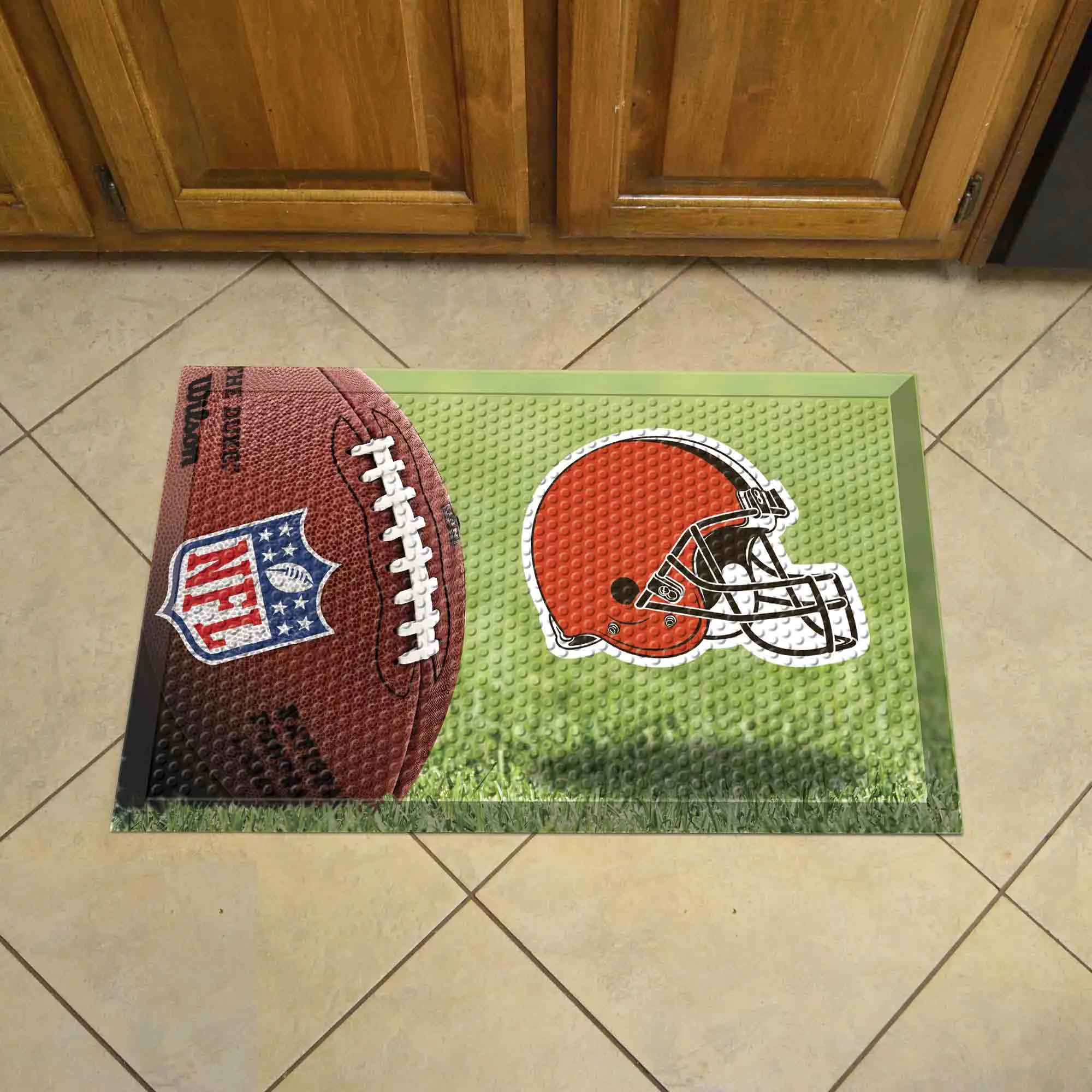 Cleveland Browns Rubber Scraper Door Mat