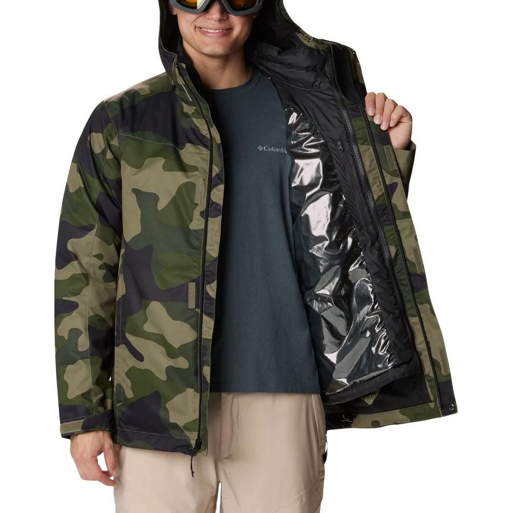 Columbia Whirlibird IV Interchange Jacket for Men - Stone Green Mod Camo Print - 2XL