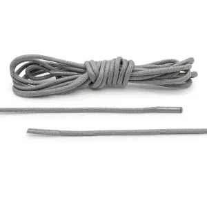 Cool Grey Waxed Dress Shoelaces