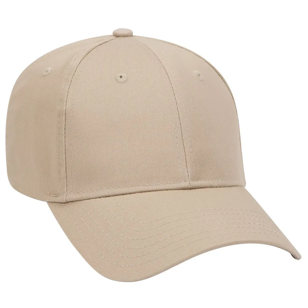 Cotton Blend Twill Six Panel Low Profile Snapback Baseball Cap