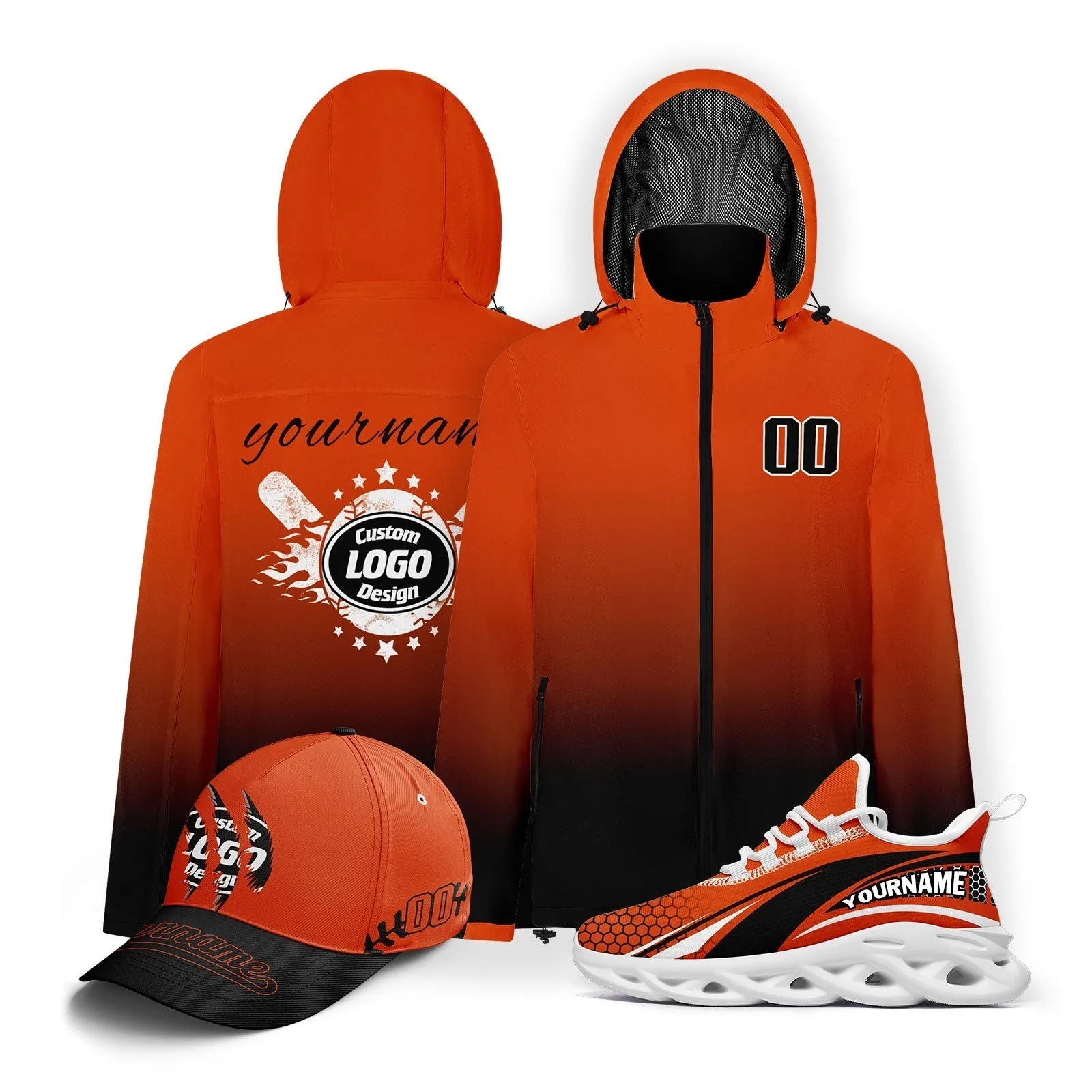 Custom Baseball Outerwear Hat and Shoes Combo Offer Personalized Combo ZH-E025023-4