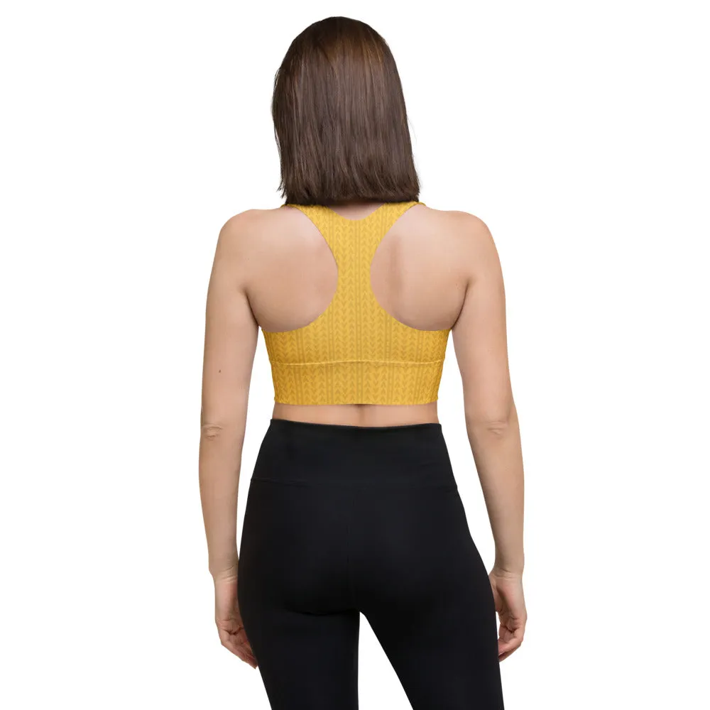 Daffodil Yellow Longline Sports Bra