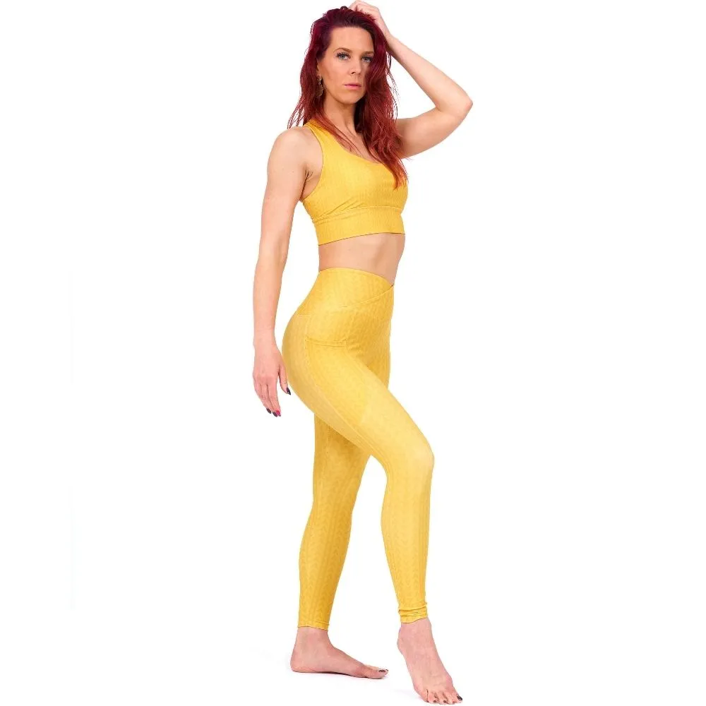 Daffodil Yellow Longline Sports Bra