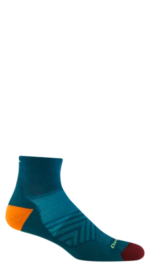 Darn Tough Run 1/4 Ultra-Lightweight w/ Cushion Run Sock, Dark Teal / Style 1040