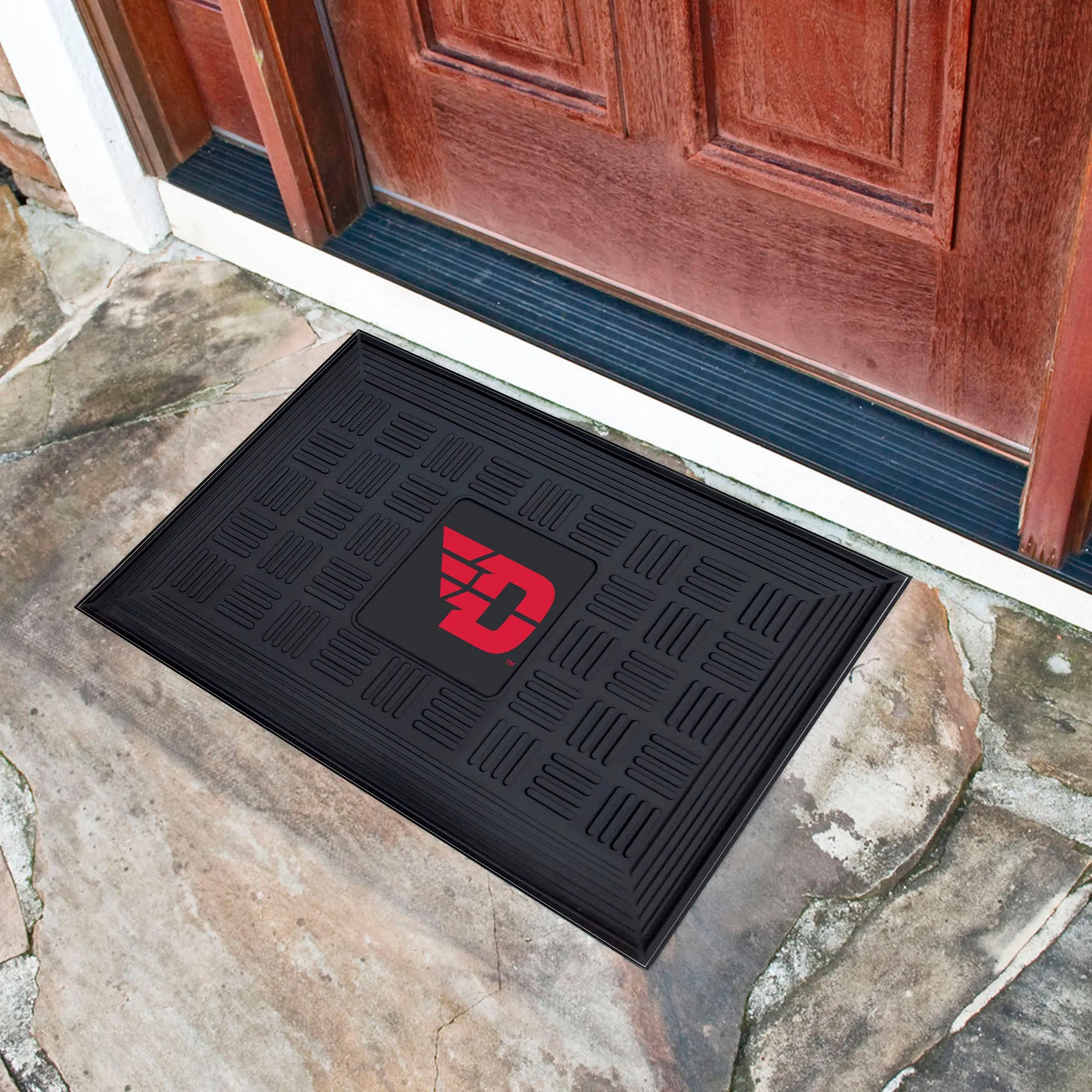 Dayton Flyers Heavy Duty Vinyl Medallion Door Mat - 19.5in. x 31in.