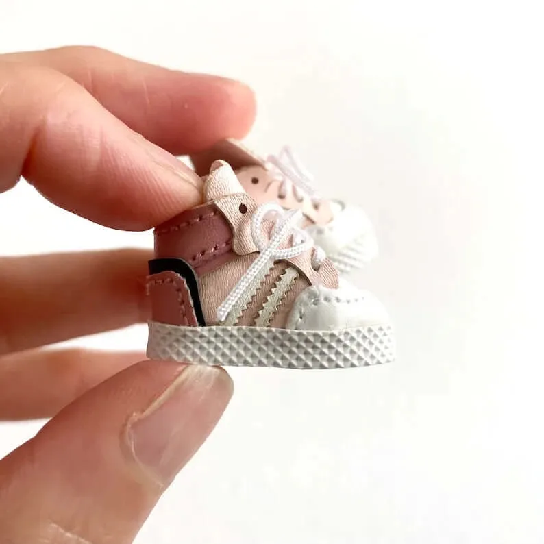 Doll trainers pink Blythe Doll Miniature Sports shoes