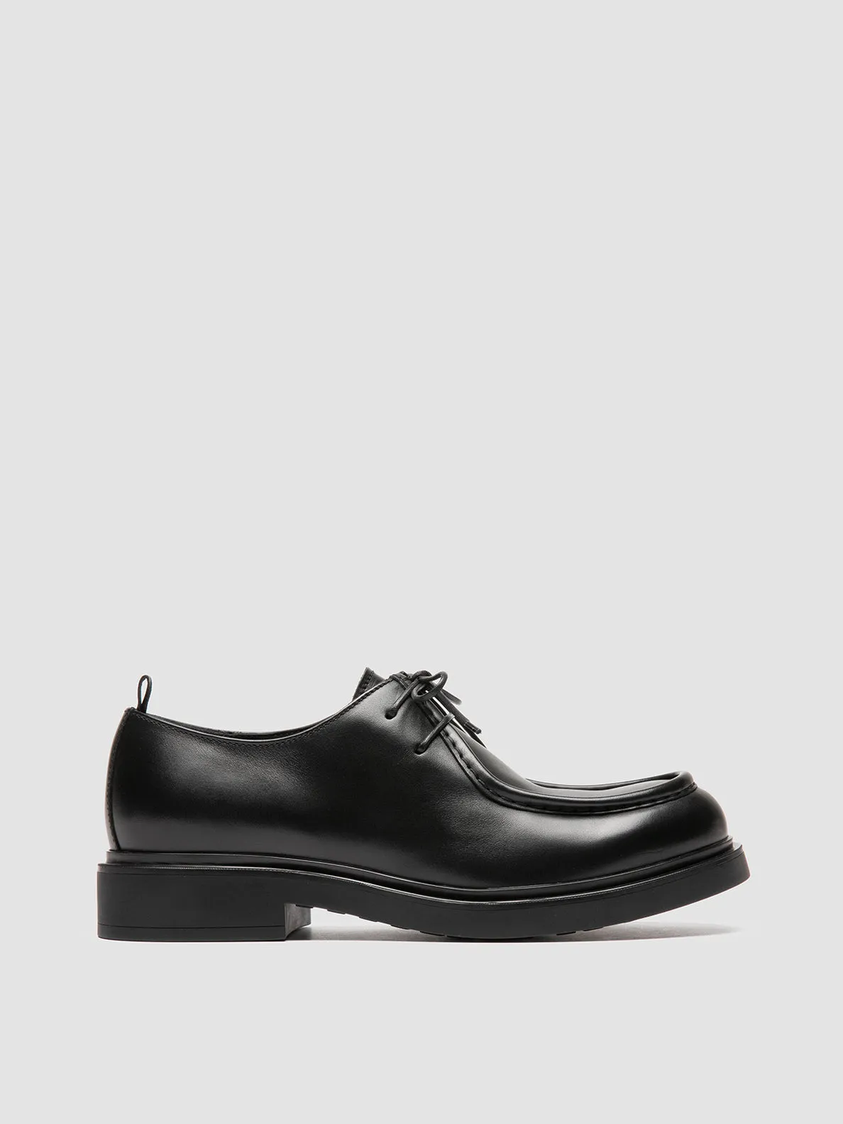 ENGINEER 002 - Black Leather Derby Shoes