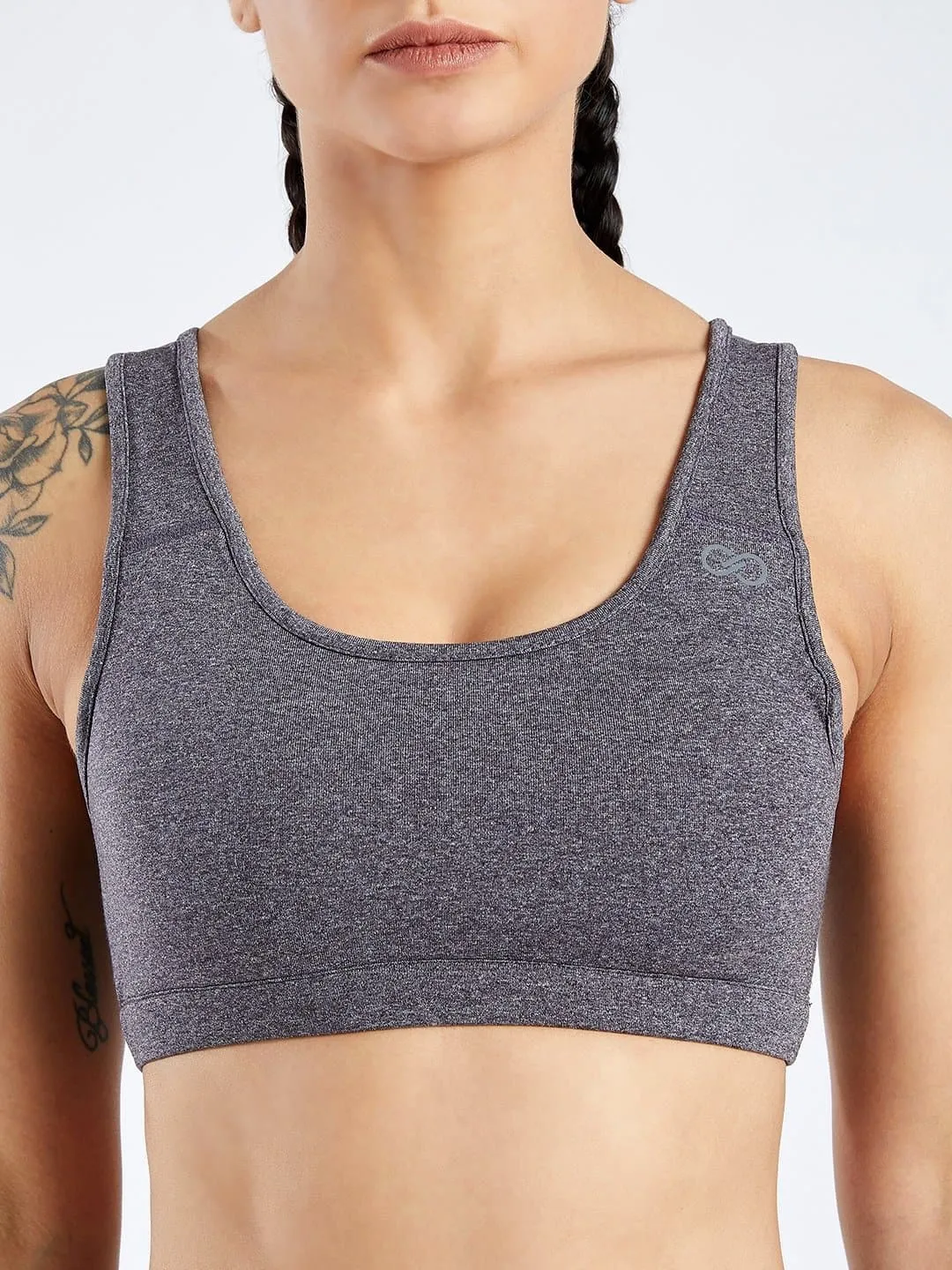 Essential Charcoal Spacedye Hardcore Sports Bra