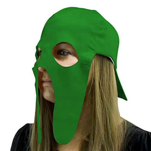 Fan Mask and Hat Combo for Halloween Parties and Sporting Events (Green) Maccabi Art